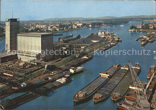 Hafenanlagen Basel Kleinhüningen Rheinhafen Frachtsc