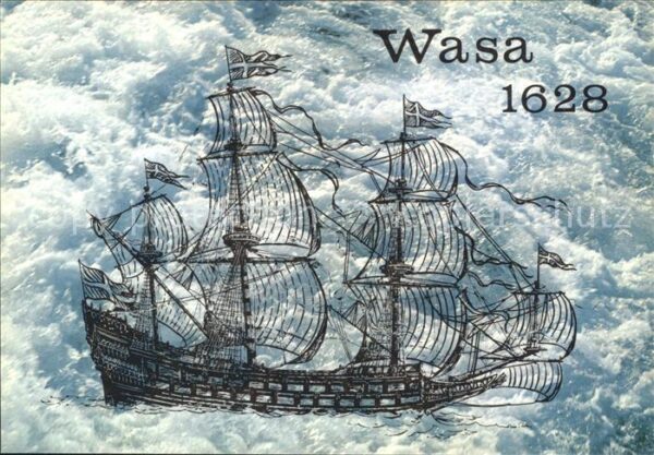 Segelschiffe Kriegsschiff Wasa Künstlerkarte Nils St