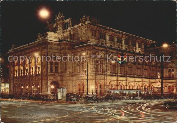 Opergebaeude Wien Staatsoper Festbeleuchtung