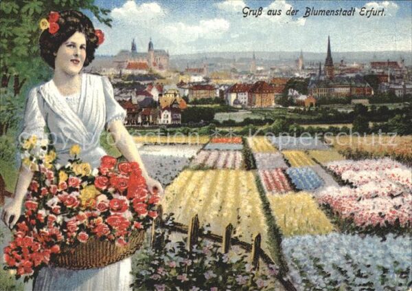 Blumen Frau Erfurt Repro