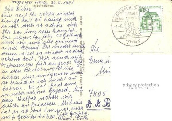 Trachten Schwarzwald Bollenhut - P O S T K A R T E -  - P O – Bild 2
