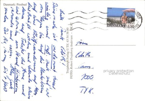 Postbote Brieftraeger Briefkasten Danmark Postbud – Bild 2