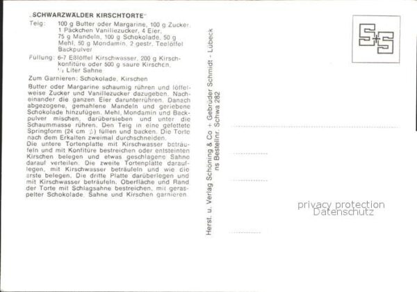 Uhren Kuckucksuhr Rezept Schwarzwälder Kirsch – Bild 2