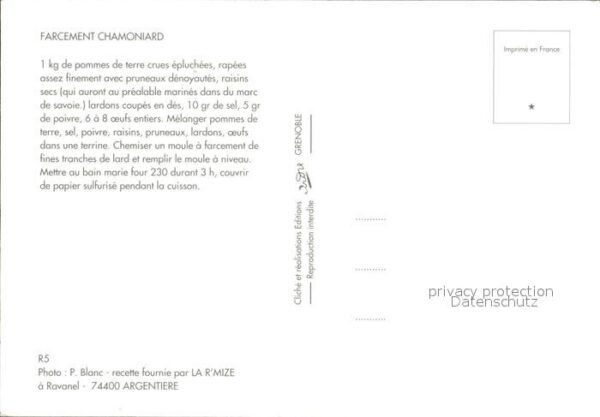 Lebensmittel Recette Farcement Chamoniard – Bild 2