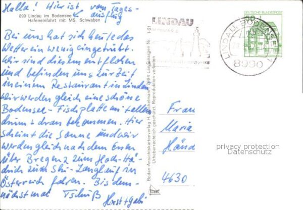 Motorschiffe MS Schwaben Lindau Bodensee Hafeneinfah – Bild 2