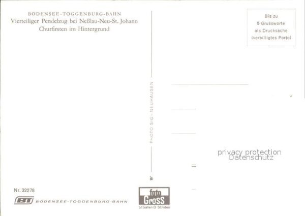 Eisenbahn Bodensee-Toggenburg-Bahn Nesslau-Neu-St – Bild 2
