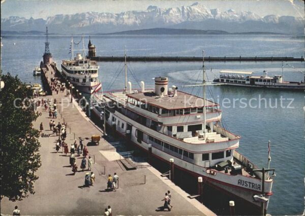 Motorschiffe Austria Konstanz Bodensee Hafen Säntisg