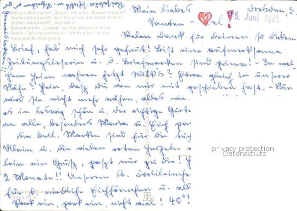 Motorschiffe Bastei Karl-Marx Leipzig Weltfrieden We – Bild 2