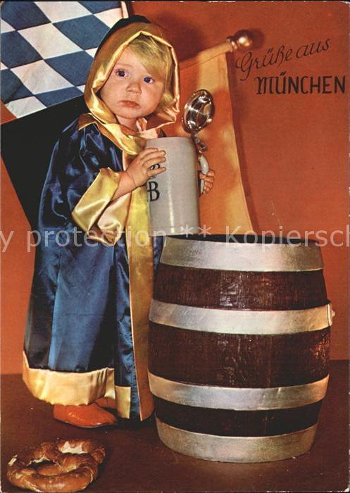 Muenchner Kindl München Bierfass Bierkrug Brezel