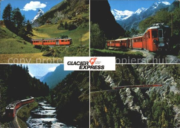 Eisenbahn Glacier-Express BVZ Strecke Brig-Zermat