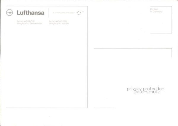 Lufthansa Airbus A340-200 Winglet Seitenruder – Bild 2