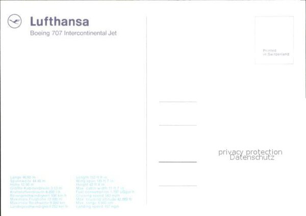 Lufthansa Boeing 707 Intercontinental Jet – Bild 2