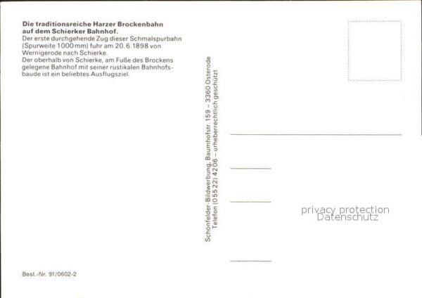 Lokomotive Harzer Brockenbahn Schierker Bahnhof – Bild 2