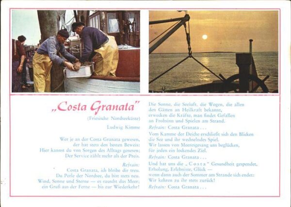 Liederkarte Costa Granata Fischer Nordseeküste