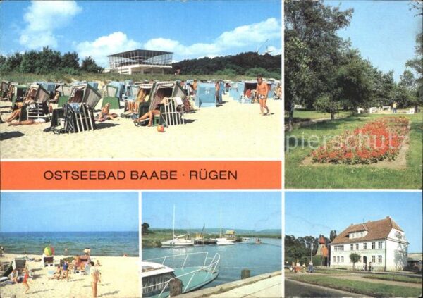 Baabe Ostseebad Ruegen HO-Gaststätte Inselparadies Strand Anle