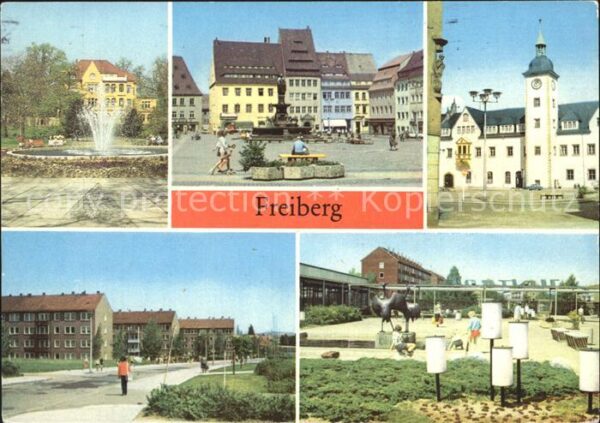 Freiberg Sachsen Scheringerpark Brunnendenkmal Obermarkt
