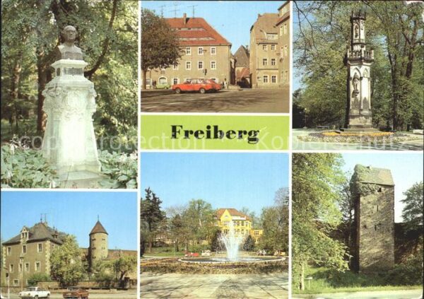 Freiberg Sachsen Abraham-Gottlob-Werner Denkmal Schloss
