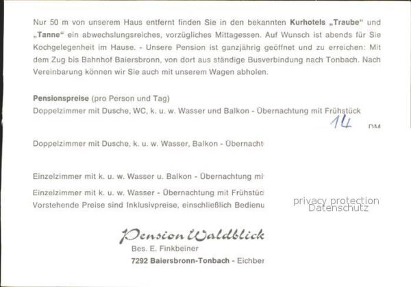 Tonbach Pension Waldblick – Bild 2