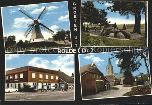 Rolde Windmühle Kirche Hotel