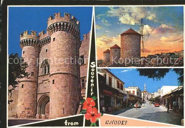 Rhodes Rhodos Greece Türme Festung