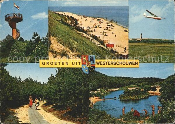 Schouwen Duiveland Strand Turm Flugzeug