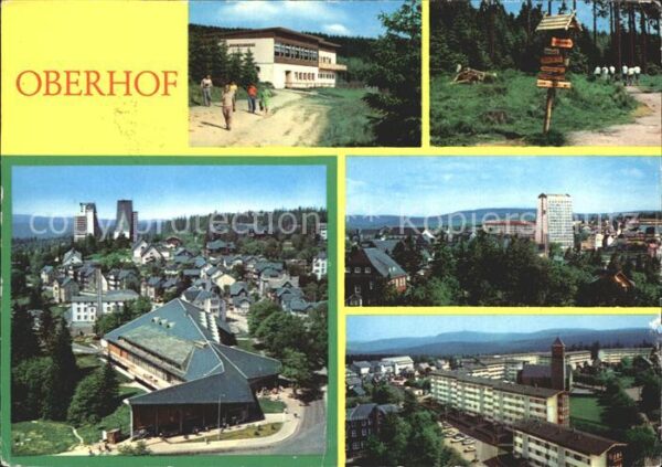 Oberhof Thueringen HOG Schanzenbaude Wegweiser Rennsteig I