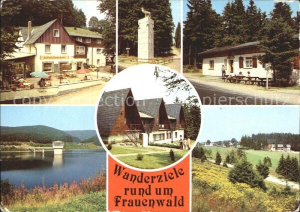 Frauenwald Thueringen Gaststätte Fraubachmühle Monument am Bo