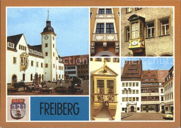 Freiberg Sachsen Obermarkt Meissner Gasse Barock Erker R