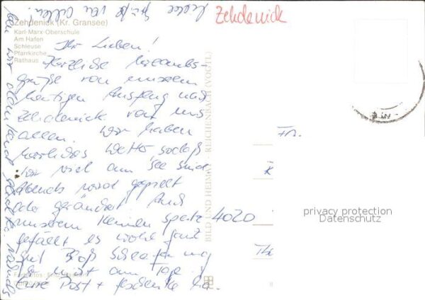 Zehdenick Karl Marx Oberschule Hafen Schleuse Pfa – Bild 2