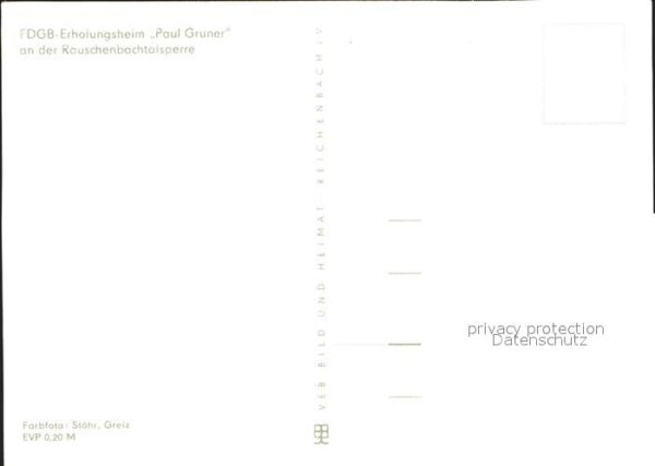 Rauschenbachtalsperre FDGB Erholungsheim Paul Gruner Terrasse – Bild 2