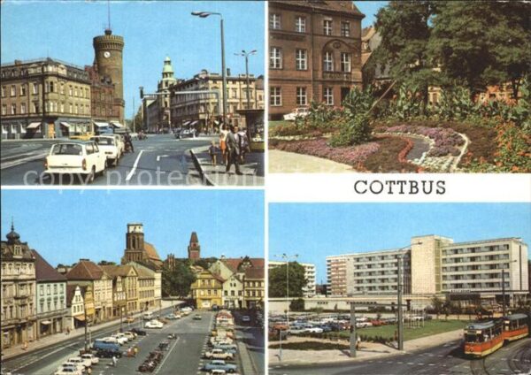 Cottbus Ernst Thälmann Platz Blumenuhr Altmarkt