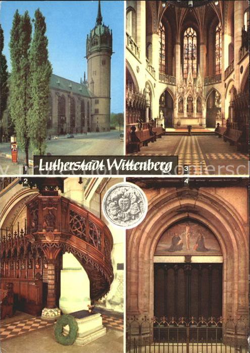 Wittenberg Lutherstadt Schlosskirche mit Thesentür Luthers Gra