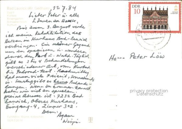 Bad Lausick Bad II Kurbad Rosengarten Schwanenteich – Bild 2