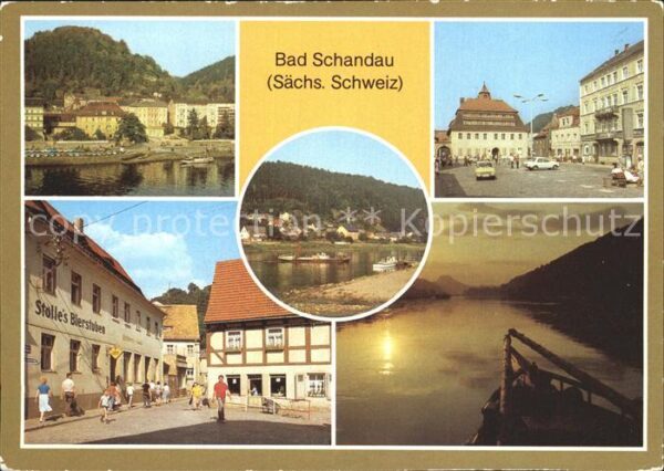 Bad Schandau Teilansicht Markt Poststr Dampferanlege