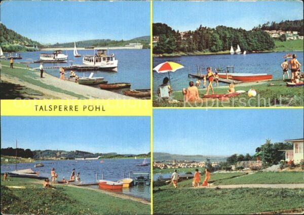 Poehl Vogtland Talsperre Bootsanlegestelle Badesee Pan