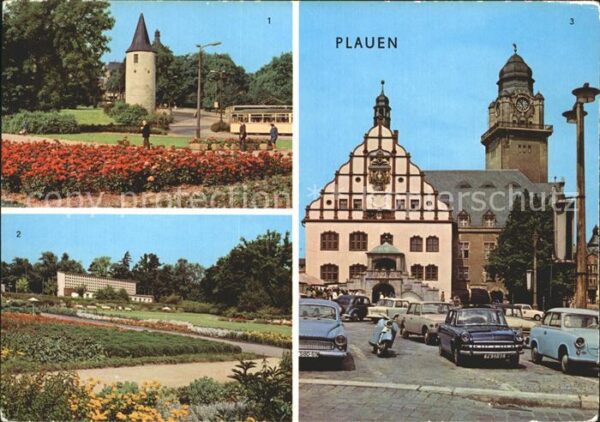 Plauen Vogtland Nonnenturm Parktheater Stadtpark Rathau
