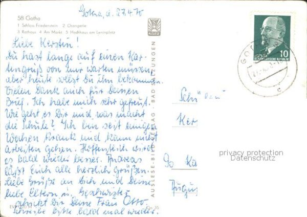 Gotha Thueringen Schloss Friedenstein Orangerie Rathaus – Bild 2