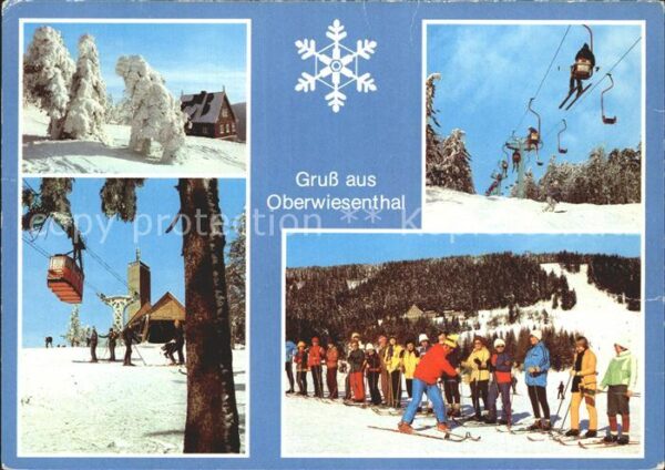 Oberwiesenthal Erzgebirge Winteridyll Bergbahn Sessellift Skikurs