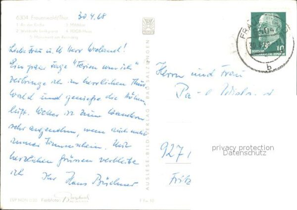 Frauenwald Thueringen Kirche Waldcafe Lenkgrund Milchbar FDGB – Bild 2
