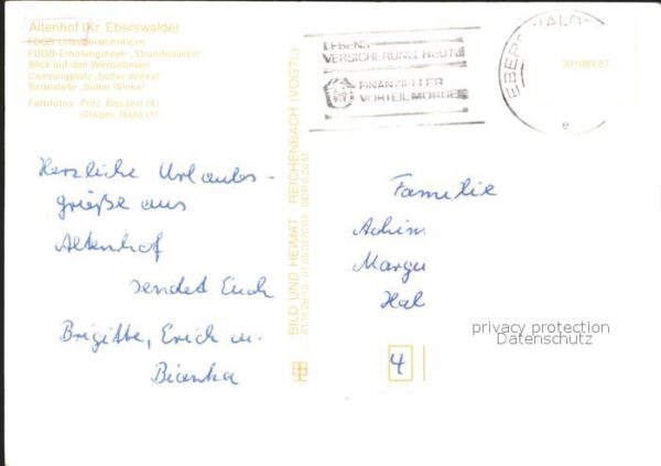 Altenhof Eberswalde FDGB Urlauberwohnheim FDGB Erholungshei – Bild 2