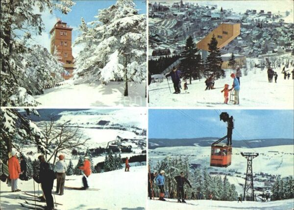 Oberwiesenthal Erzgebirge Wetterwarte Sprungschanze Skihang Ficht