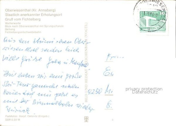 Oberwiesenthal Erzgebirge Wetterwarte Sprungschanze Skihang Ficht – Bild 2