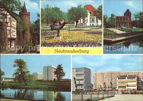 Neubrandenburg Stadtpark Treptower Tor Schwanenteich E