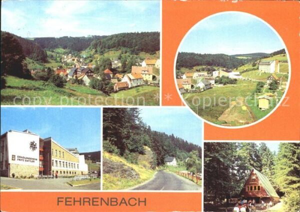 Fehrenbach Thueringer Wald Panorama Teilansicht FDGB Erholungsheim