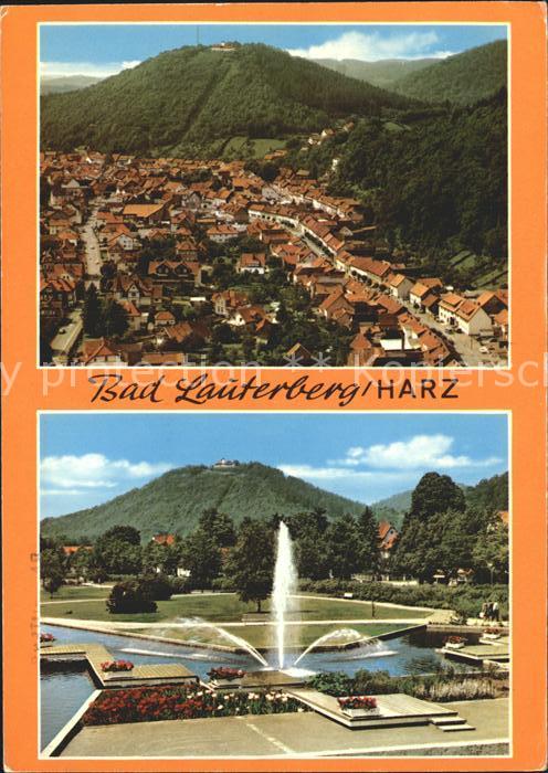 Bad Lauterberg Fliegeraufnahme Kurpark Fontäne