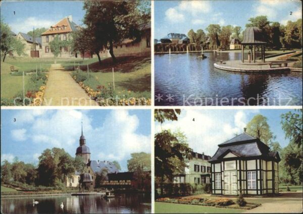 Bad Lauchstaedt Goethehaus Kolonnaden Teich Kirche Goet
