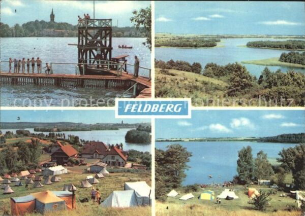 Feldberg Mecklenburg Badeanstalt Blick vom Hauptmanns und Hü