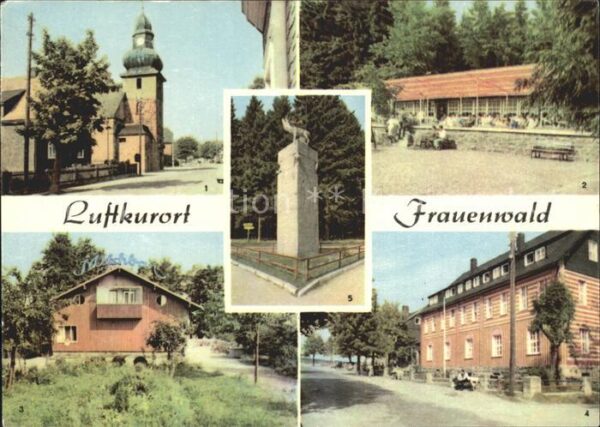 Frauenwald Thueringen Kirche Waldcafe Lenkgrund Milchbar FDGB