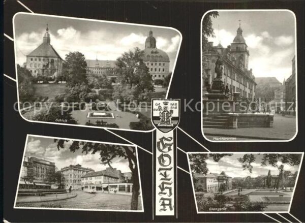 Gotha Thueringen Schloss Marktbrunnen Appoldiplatz Orang