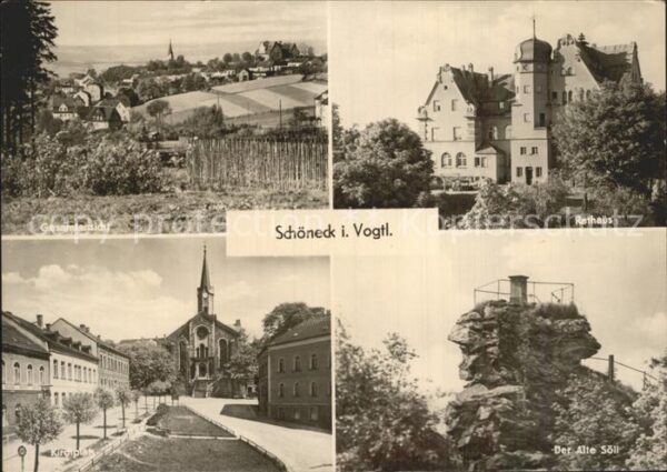 Schoeneck Vogtland Total Rathaus Kirchplatz Alter Söll